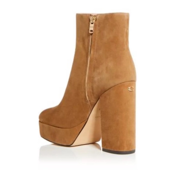 Coach Women’s Iona Suede Block Heel Booties - Picture 4 of 16